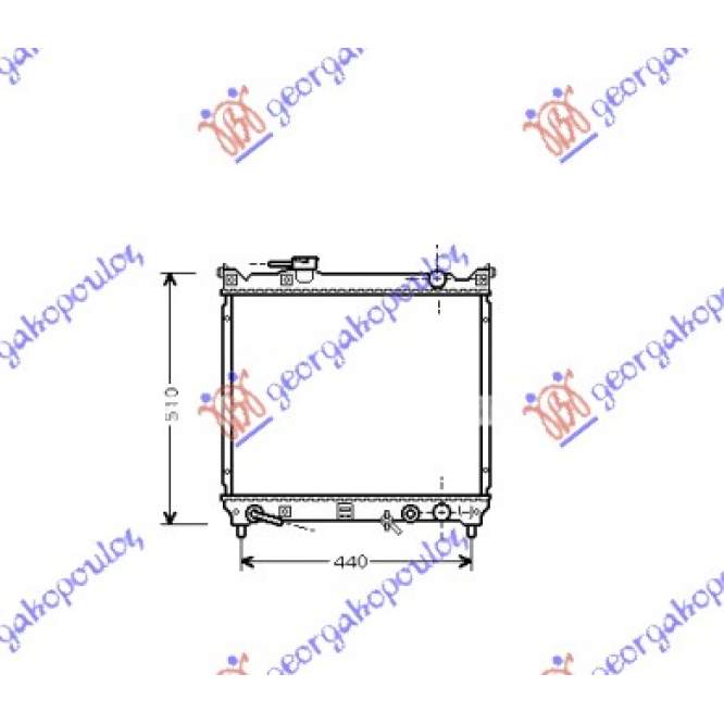 CONDENSER -93 ALL MOD (43.7x33.5x2.6) - SUZUKI VITARA 4D 92-98 pentru SUZUKI, SUZUKI VITARA 4D 92-05