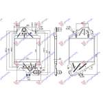 RADIATOR INTERCOOLER 1.5 DCi DSL.(345x370x28) - RENAULT CLIO 01-06/CAMPUS 04-/THALIA 01- pentru RENAULT, RENAULT CLIO 01-06/CAMPUS 04-/THALIA 01-, PEUGEOT, PEUGEOT EXPERT 07-16, Partea frontala, Radiator Intercooler