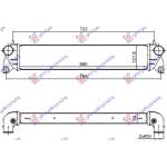 INTERCOOLER 1,6-1,9 JTD (660x127x50 - FIAT SEDICI 07- pentru FIAT, FIAT SEDICI 07-, PEUGEOT, PEUGEOT EXPERT 07-16, Partea frontala, Radiator Intercooler