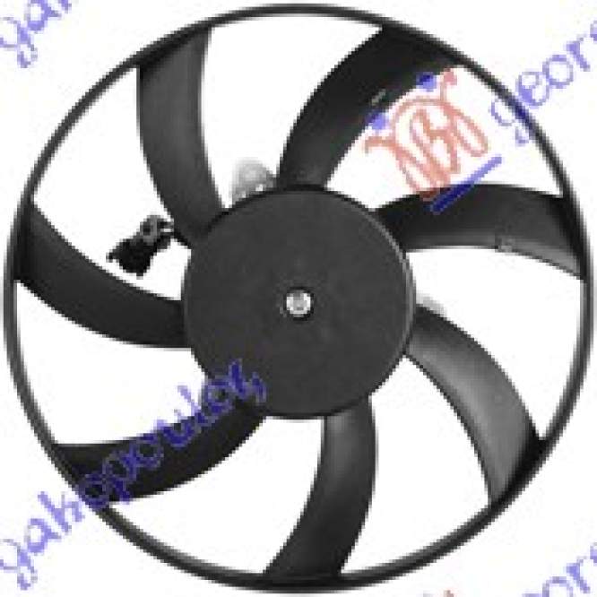  ELECTROVENTILATOR  A/C  DREAPTA  (30cm)  BENZ.-DIES  VALEO  pentru SEAT, SEAT IBIZA 99-02