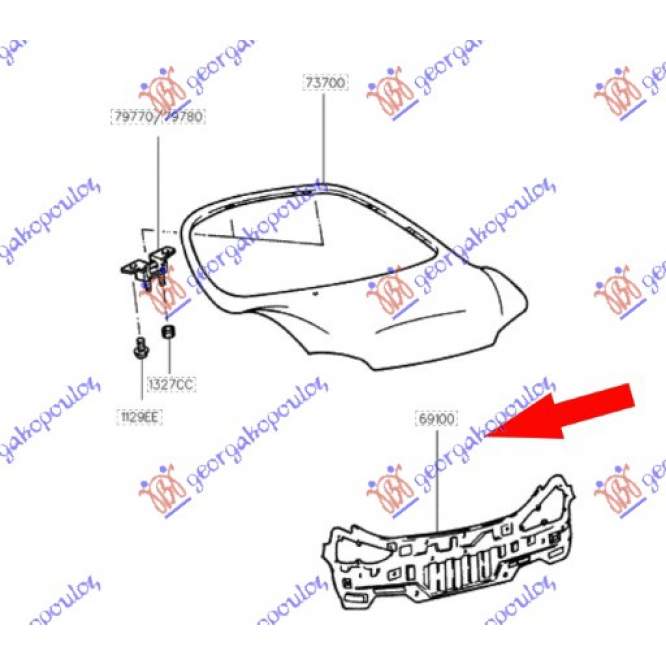 PANOU SPATE (O) - HYUNDAI COUPE 99-01 pentru HYUNDAI, HYUNDAI COUPE 99-01