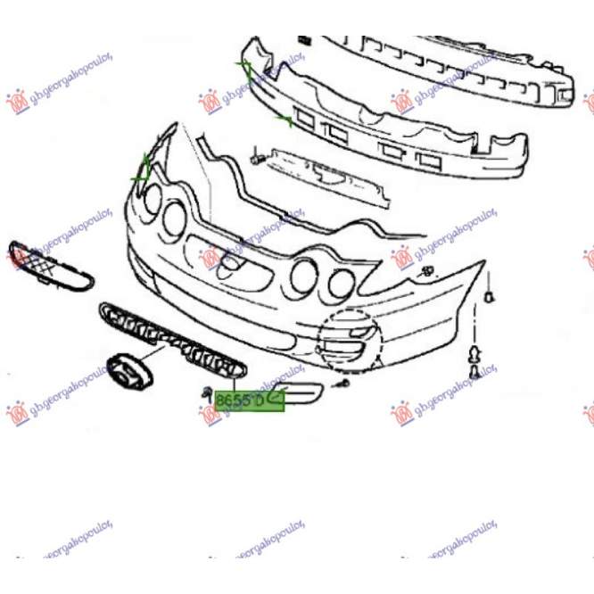 GRILA (O) - HYUNDAI COUPE 99-01 pentru HYUNDAI, HYUNDAI COUPE 99-01