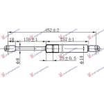 AMORTIZOR CAPOTA FATA   - HYUNDAI COUPE 99-01 pentru HYUNDAI, HYUNDAI COUPE 99-01