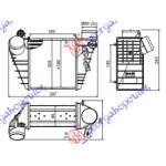 RADIATOR INTERCOOLER PETROL-DIESEL(183x195x85)18mm - SEAT SEAT LEON 99-05 pentru SEAT, SEAT LEON 99-05, PEUGEOT, PEUGEOT EXPERT 07-16, Partea frontala, Radiator Intercooler