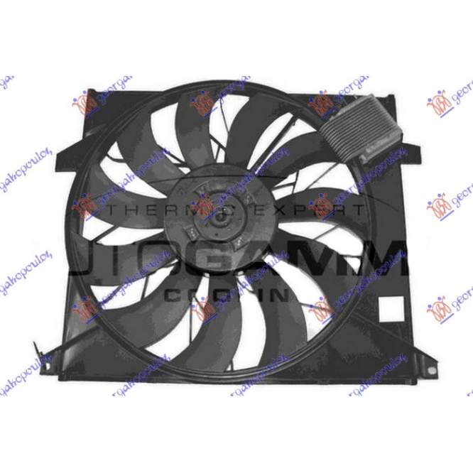 ELECTROVENTILATOR ASSY 5.4 BENZINA - 2.7-4.0 DIESEL (524mm) (2pin) - MERCEDES MERCEDES ML (W163) 98-05 pentru MERCEDES, MERCEDES ML (W163) 98-05