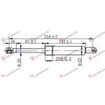 AMORTIZOR CAPOTA FATA   - MERCEDES ML (W163) 98-05 pentru MERCEDES, MERCEDES ML (W163) 98-05