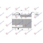 RADIATOR 2.2 BENZINA- 1.6 HDI DIESEL +/-A/C MANUAL (380x549)  pentru PEUGEOT, PEUGEOT 407 04-10