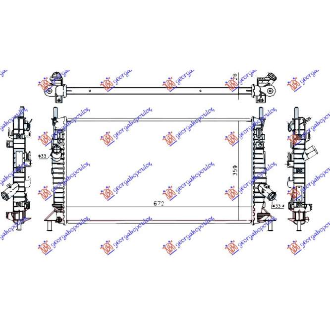 RAD. APA ptr.toate mdle. BNZ. Μ/Α +/-AC(67x37,2) (VALEO CLASIC) - MAZDA 3 SDN-H/B (BK) 04-08 pentru MAZDA, MAZDA 3 SDN-H/B (BK) 04-08