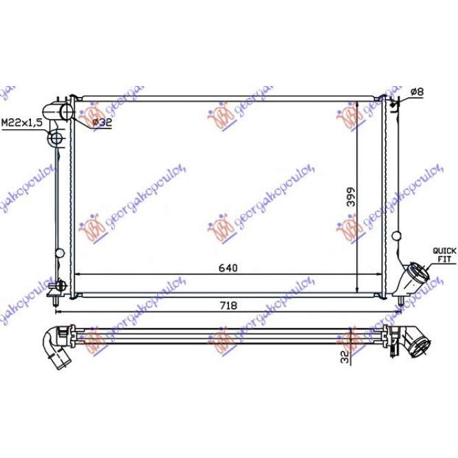  RAD.  2,01-16V+A/C(64x40)  MANUAL  pentru PEUGEOT, PEUGEOT 406 COUPE 96-05