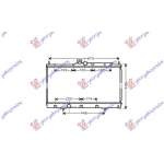 RADIATOR  1.3-1.6-2.0 BENZINA MANUAL (685x375) (KOYO) pentru MITSUBISHI, MITSUBISHI LANCER SEDAN 08-