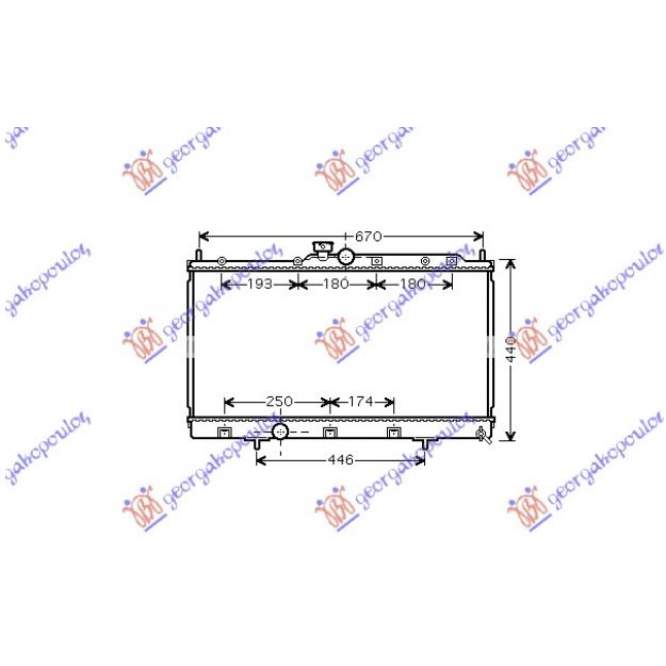 RADIATOR  1.3-1.6-2.0 BENZINA MANUAL (685x375) (KOYO) pentru MITSUBISHI, MITSUBISHI LANCER SEDAN 08-