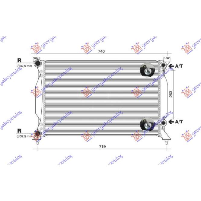  RADIATOR  2.0  TFSi  BNZ.  AUTO  (630X410)  pentru AUDI, AUDI A4 04-07