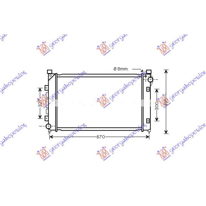 RADIATOR APA 98-00 1.8cc 16V (61x43) +/- AC - LAND ROVER FREELANDER 98-07 pentru ROVER-LAND ROVER, LAND ROVER FREELANDER 98-07