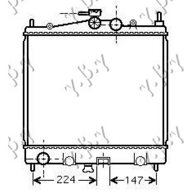 RADIATOR 1.4-1.6 PETROL (38x44x1.6) (KOYO)                                                                               - RENAULT RENAULT MODUS 08-13 pentru RENAULT, RENAULT MODUS 08-13