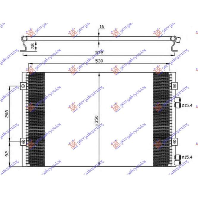 CONDENSER 2.2 CRD (54x35x1.6) - CHRYSLER CHRYSLER PT CRUISER 01-10 pentru CHRYSLER, CHRYSLER PT CRUISER 01-10
