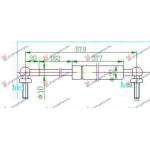 GAS SPRING TAIL GATE -05 RH=LH (585L-720N) - CHRYSLER CHRYSLER PT CRUISER 01-10 pentru CHRYSLER, CHRYSLER PT CRUISER 01-10