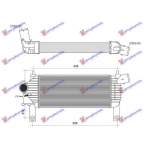 RADIATOR INTERCOOLER 2.5-3.0 DCI DIESEL (455x202) pentru PEUGEOT, PEUGEOT EXPERT 07-16, Partea frontala, Radiator Intercooler, NISSAN, NISSAN PATHFINDER (R51) 06-13