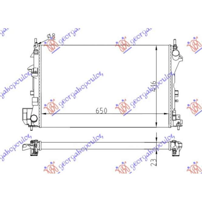 RADIATOR 1.6-18I 16V+/-AC(65x40,5)Z16XE-Z18XE (MAHLE BEHR) - OPEL OPEL SIGNUM 03-06 pentru OPEL, OPEL SIGNUM 03-06