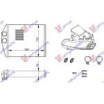 HEATER RADIATOR (B) +/-ΑC (185x168) (COMPLETE W/KIT) - OPEL OPEL SIGNUM 03-06 pentru OPEL, OPEL SIGNUM 03-06