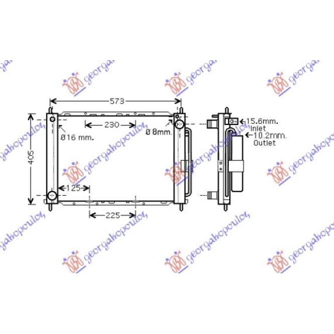 RADIATOR+A/C (FIX)1,2i8/16V-1,5DCi (51x38) (MAHLE) pentru RENAULT, RENAULT MODUS 08-13