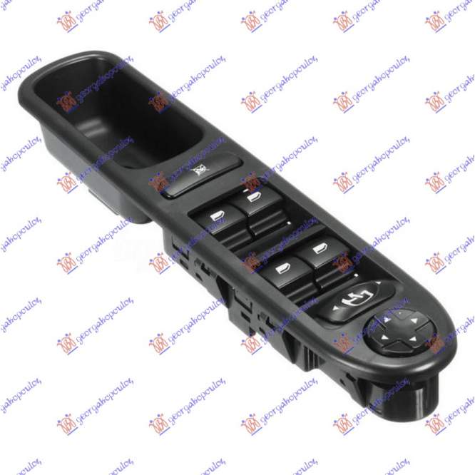 DOOR/MIRROR SWITCH AUTO FRONT FOLD. (Quatern)(18pin) - PEUGEOT PEUGEOT 207 06-14 pentru PEUGEOT, PEUGEOT 207 06-14, PEUGEOT, PEUGEOT EXPERT 07-16, Interior, Comutatoare