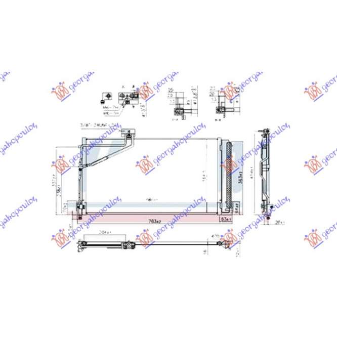 RADIATOR AC TOATE MODELELE BENZINA (686x365) 07- pentru MERCEDES, MERCEDES SLK (R171) 04-10