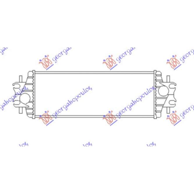 RADIATOR INTERCOOLER 1.9 dCi DIESEL (540x175x40) - NISSAN NISSAN PRIMASTAR 02-06 pentru NISSAN, NISSAN PRIMASTAR 02-06, PEUGEOT, PEUGEOT EXPERT 07-16, Partea frontala, Radiator Intercooler