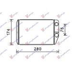 HEATER RADIATOR (BR) (230x165x26) - PEUGEOT PEUGEOT e BOXER 20- pentru PEUGEOT, PEUGEOT e BOXER 20-