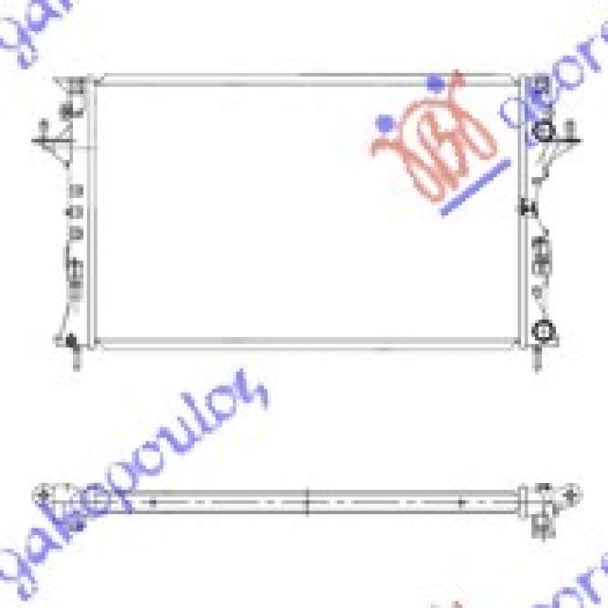 RAD. APA 2,0i16VTURBO-1,9-2,2DCi -07 (69x42) - RENAULT ESPACE 03-12 pentru RENAULT, RENAULT ESPACE 03-12