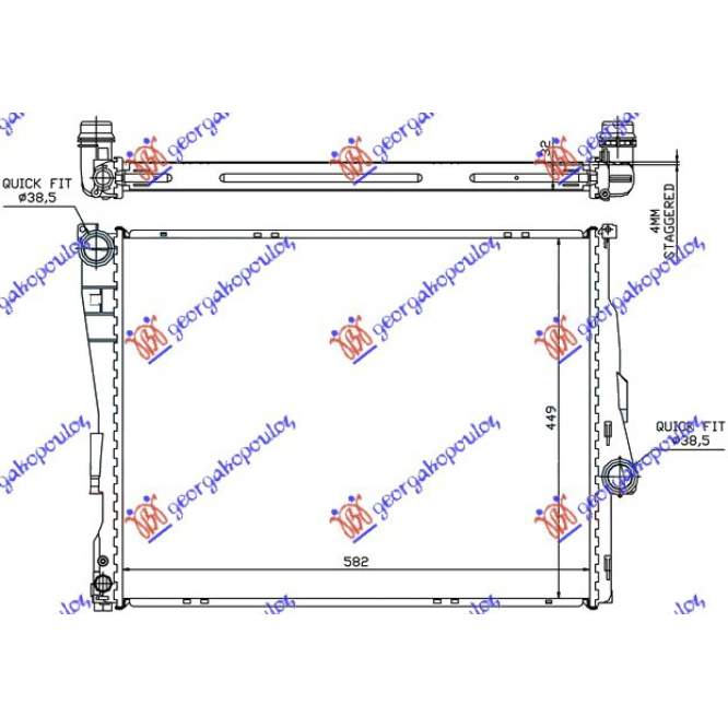 RADIATOR PETROL-DIESEL MANUAL-AUTOMATIC (580x450x26) (BRAZED) - BMW BMW Z4 (E85) 03-09 pentru BMW, BMW Z4 (E85) 03-09