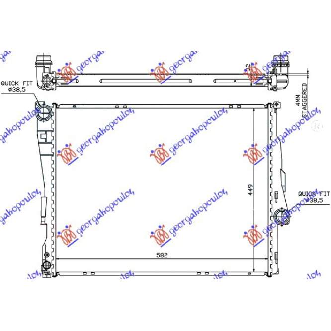 RADIATOR PETROL/DIESEL MANUAL (580x450x32) (BRAZED) (MAHLE BEHR PREMIUM LINE) - BMW BMW Z4 (E85) 03-09 pentru BMW, BMW Z4 (E85) 03-09