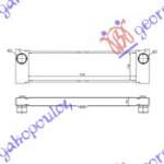RADIATOR INTERCOOLER (572x512x64) - MERCEDES MERCEDES ATEGO 97- pentru MERCEDES, MERCEDES VITO (W639) & VIANO 04-10, PEUGEOT, PEUGEOT EXPERT 07-16, Partea frontala, Radiator Intercooler