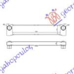 RADIATOR INTERCOOLER (572x432x52) - MERCEDES MERCEDES ATEGO 97- pentru MERCEDES, MERCEDES VITO (W639) & VIANO 04-10, PEUGEOT, PEUGEOT EXPERT 07-16, Partea frontala, Radiator Intercooler