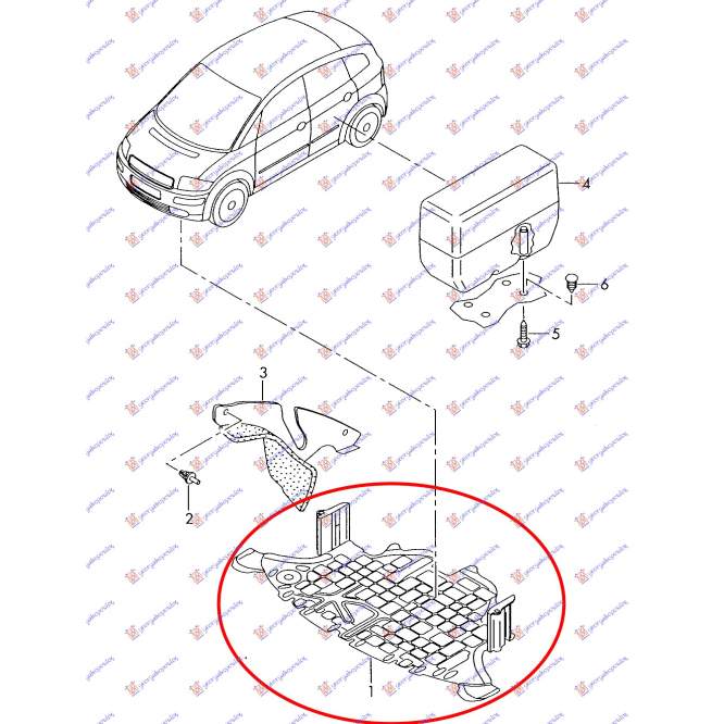 SCUT PLASTIC MOTOR - AUDI A2 00-05 pentru AUDI, AUDI A2 00-05