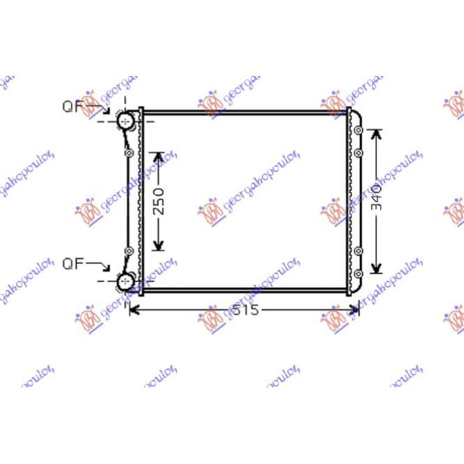RADIATOR APA 1.2-1.4-1.6 16V FSI+TDI(46.8Χ39.5) - AUDI A2 00-05 pentru AUDI, AUDI A2 00-05