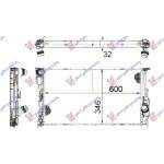 RADIATOR 3.0 (135i) BENZINA MANUAL - 2.0 (116D-118D-120D-123D) DIESEL MANUAL/AUTOMATIC (600x340x32) 1 TUB BEHR pentru BMW, BMW SERIES 3 (E92/93) COUPE/CABRIO 07-11