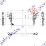RAD. INTER. 2,0 i16VTUR-2,2DTi(64x40x29) - OPEL OPEL VECTRA C 05-08 pentru OPEL, OPEL VECTRA C 05-08, PEUGEOT, PEUGEOT EXPERT 07-16, Partea frontala, Radiator Intercooler
