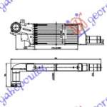 RAD.INTER.1,3-1,7CDTi(27,9x12,7x4,6) Z13 - OPEL CORSA C 00-06 pentru OPEL, OPEL CORSA C 00-06, PEUGEOT, PEUGEOT EXPERT 07-16, Partea frontala, Radiator Intercooler