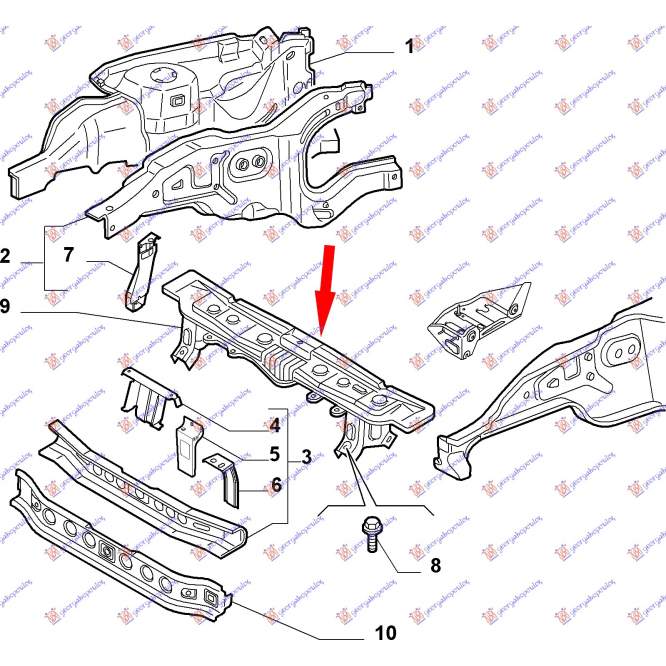 TRAGER (O) - ALFA ROMEO 156 03-05 pentru ALFA ROMEO, ALFA ROMEO 156 03-05