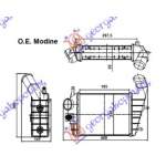 RADIATOR INTERCOOLER 1.9-2.4 JTD(240x195x62) - ALFA ROMEO ALFA ROMEO 156 03-05 pentru ALFA ROMEO, ALFA ROMEO 156 03-05, PEUGEOT, PEUGEOT EXPERT 07-16, Partea frontala, Radiator Intercooler
