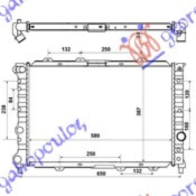 RADIATOR 1.9-2.4 DIESEL (580x395x24) - ALFA ROMEO ALFA ROMEO 156 03-05 pentru ALFA ROMEO, ALFA ROMEO 156 03-05