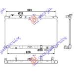 RADIATOR A/C DSL. (35x65x16) MANUAL - HONDA JAZZ 08-11 pentru HONDA, HONDA JAZZ 08-11
