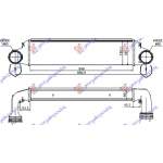 RADIAT.INTER.2,0TD03-06(54x130x50)(62/62 - BMW SERIES 3 (E46) COUPE/CABRIO 03-06 pentru BMW, BMW SERIES 3 (E46) COUPE/CABRIO 03-06, PEUGEOT, PEUGEOT EXPERT 07-16, Partea frontala, Radiator Intercooler