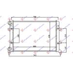 RADIATOR 1.4-1.6-2.0FSI/SDI MANUAL/AUTO +A/C (650x415) (MECANIC) pentru VW, VW CROSS TOURAN 07-10