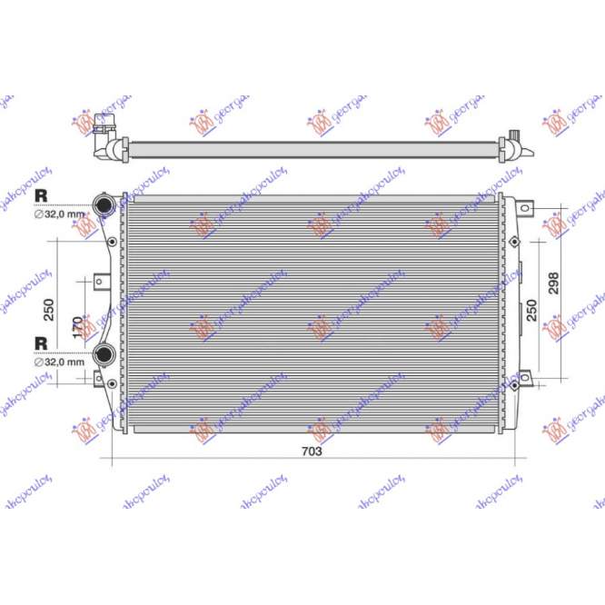 RADIATOR 1.2-1.4-1.8 TFSi BENZINA - 1.9 TDi DIESEL (650x410) (BRAZED) pentru AUDI, AUDI A3 03-08
