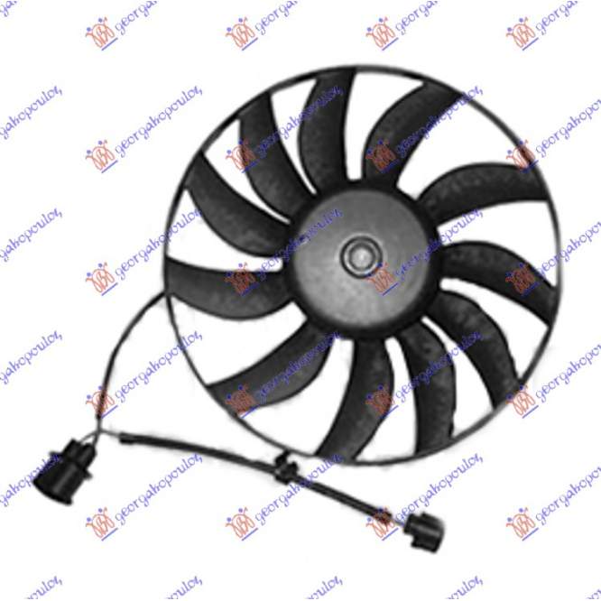 ELECTROVENTILATOR (MOTOR SI VENTILATOR) (360mm) (100w)             - F2 pentru VW, VW CROSS TOURAN 07-10