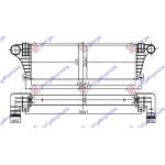  RADIATOR  INTERCOOLER  2,5-2,8  T.D  (630x217x63)  pentru IVECO, IVECO DAILY 90-00, PEUGEOT, PEUGEOT EXPERT 07-16, Partea frontala, Radiator Intercooler