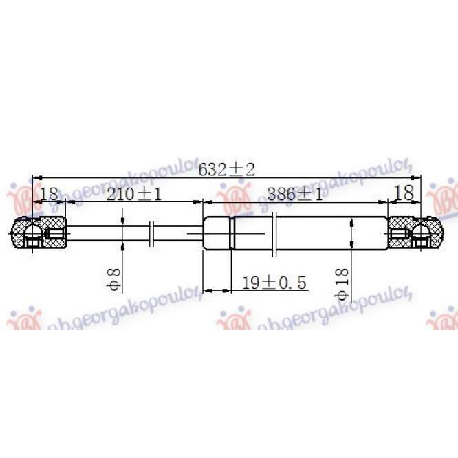  AMORTIZOR  HAION  (632L-600N)  pentru LANCIA, LANCIA ZETA 94-02