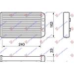  RADIATOR  INCALZIRE  (BR)  (240x160x32)  pentru LANCIA, LANCIA LYBRA 99-05