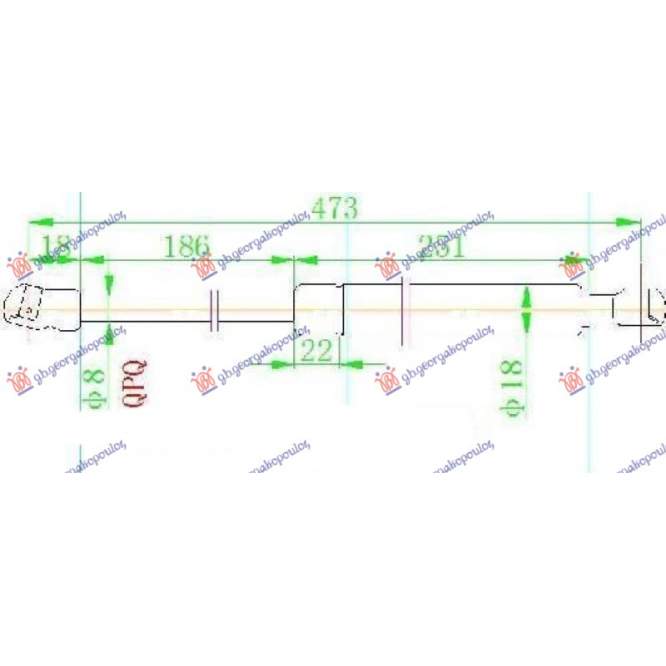  AMORTIZOR  HAION  (470L-480N)  pentru FIAT, FIAT IDEA 04-10